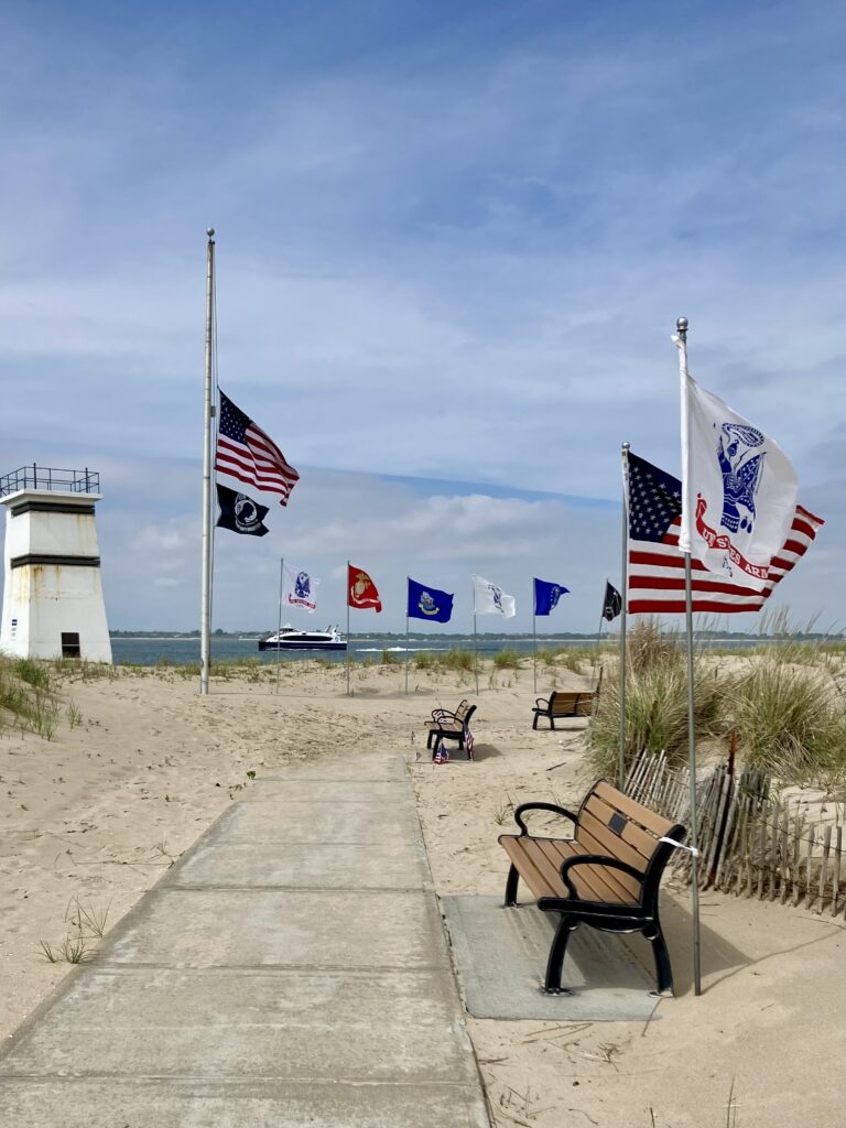 Memorial Day flags in Breezy Point